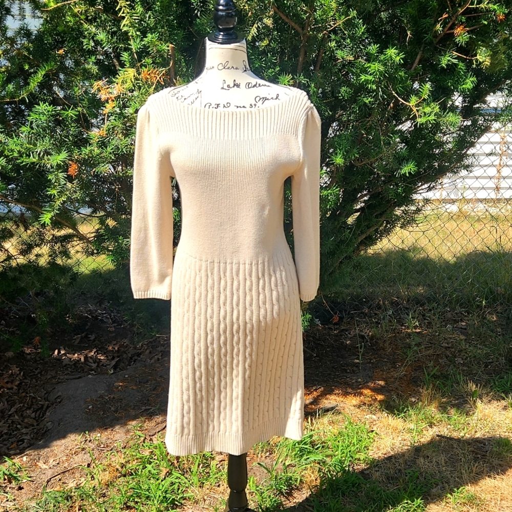 Ralph Lauren Cream Long Sleeve Dress